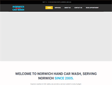 Tablet Screenshot of norwichhandcarwash.com